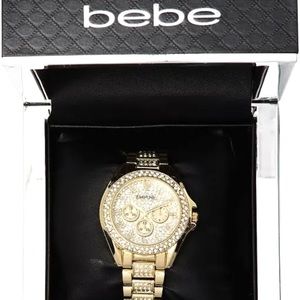 Bebe woman’s crystal link bracelet watch